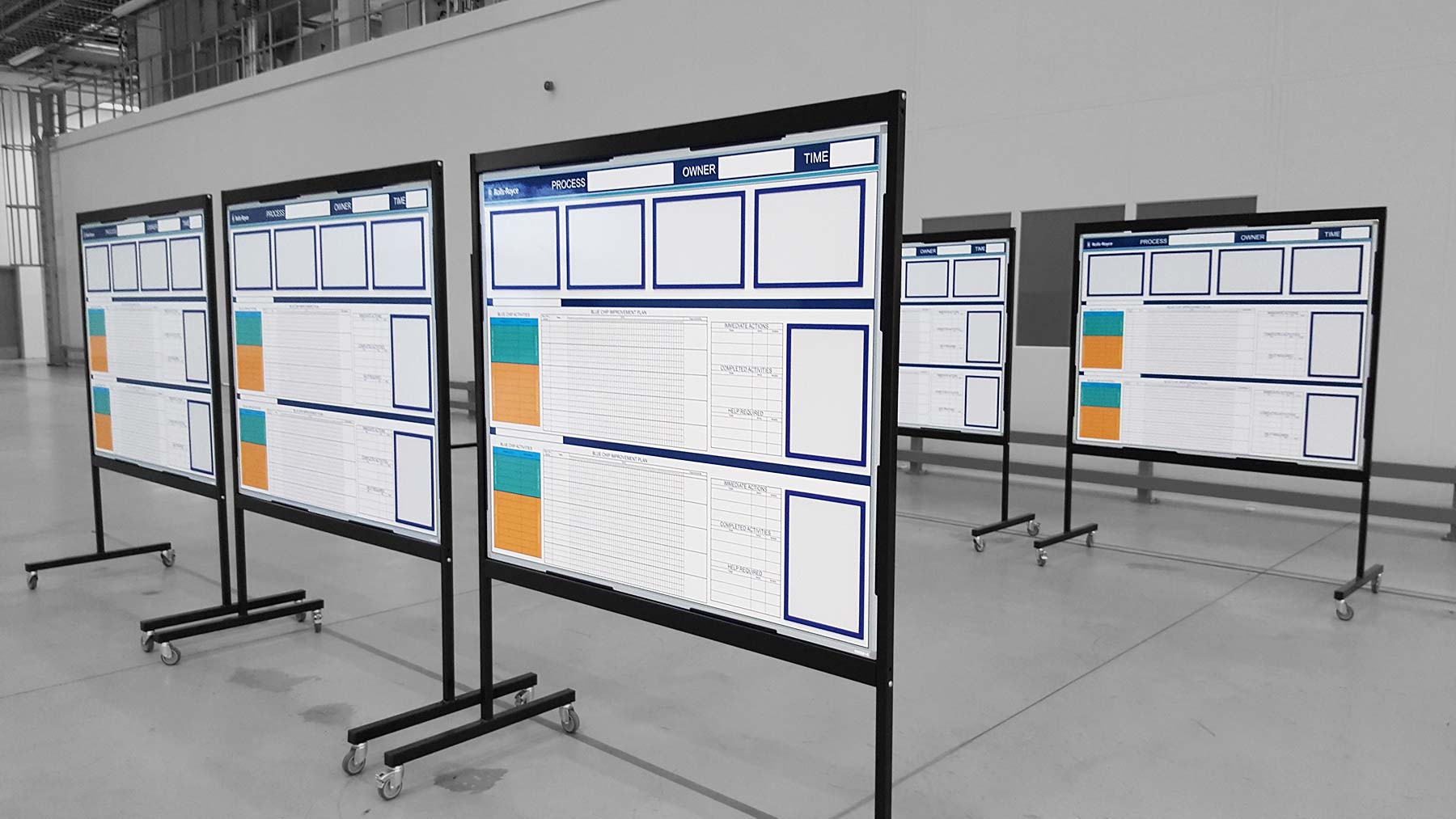 Bespoke Lean Visual Management Boards and Printed Whiteboards For Sale in the UK